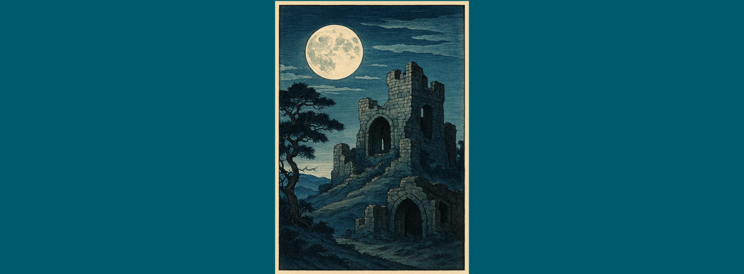 Ruine im Mondlicht